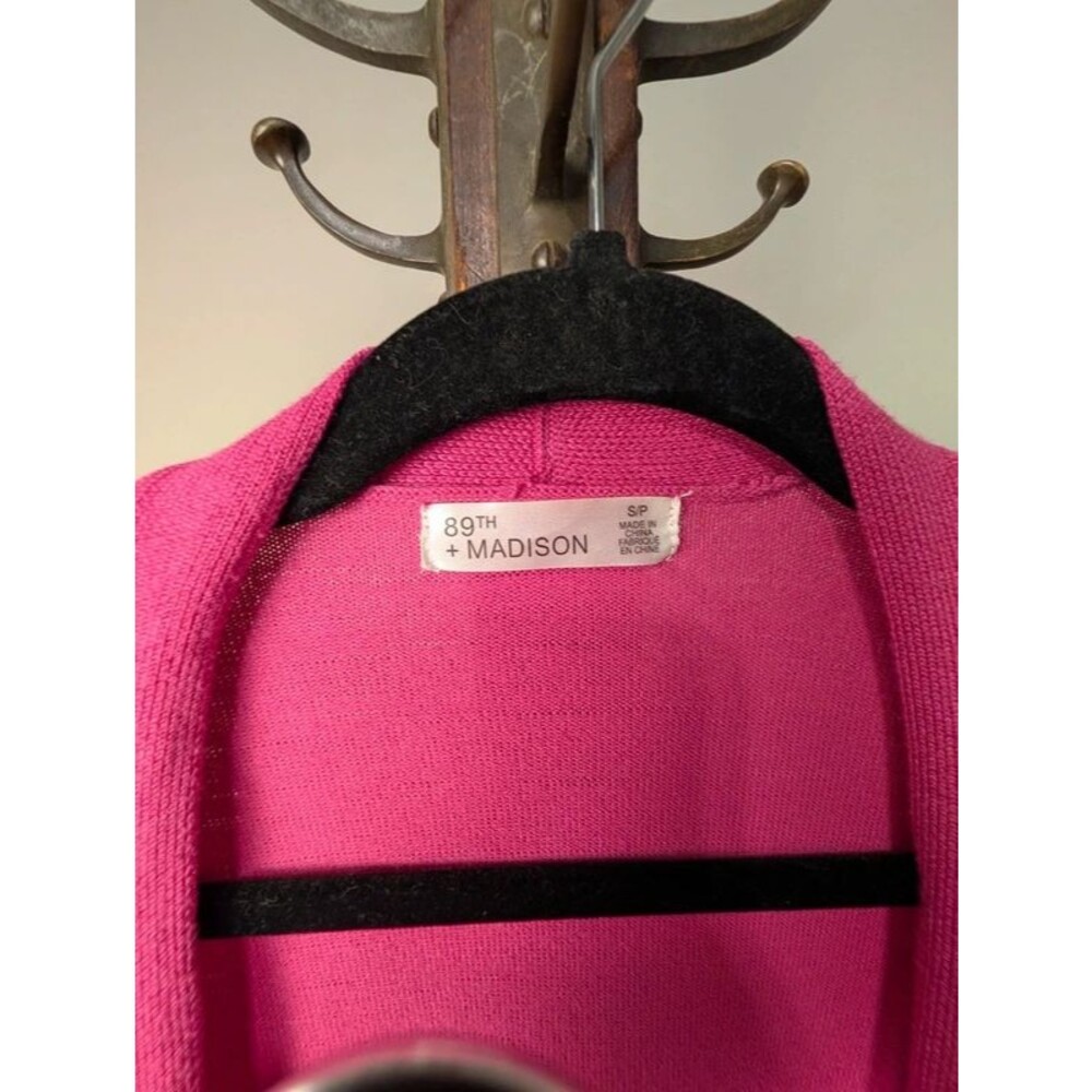 89th & Madison Hot Pink Knit Cardigan M - Picture 2 of 5